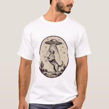 UFO-Illustration Entführung durch Wüstenhund