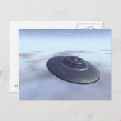 UFO im Flug Postkarte (Vorne/Hinten)