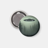 UFO im Nebel Magnet (Vorderseite/Rückseite)