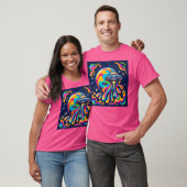 Ufo im psychedelischen Raum T-Shirt (Unisex)