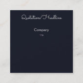 UFO im schwarzen Loch Quadratische Visitenkarte (Rückseite)