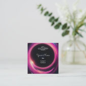 UFO im schwarzen Loch Quadratische Visitenkarte (Stehend Vorderseite)