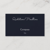 UFO im schwarzen Loch Visitenkarte (Rückseite)