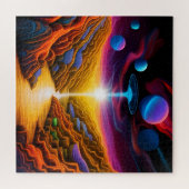 UFO in der Fantasiewelt Puzzle (Horizontal)