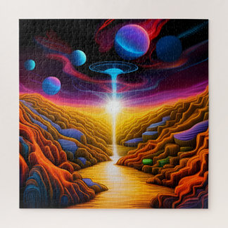 UFO in der Fantasiewelt Puzzle