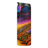 UFO in der Fantasiewelt Thermosbecher (Nach rechts gedreht)