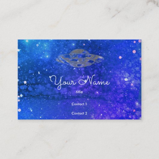 UFO in der Kunstgalaxie Nr. 2 Visitenkarte (Vorderseite)