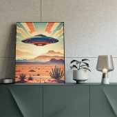 Ufo in der Wüste Poster