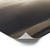 UFO in Schwarz und Weiß Poster (Ecke)