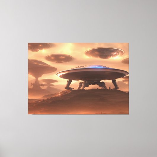 UFO Invasion Canvas Print Leinwanddruck (Vorderseite)