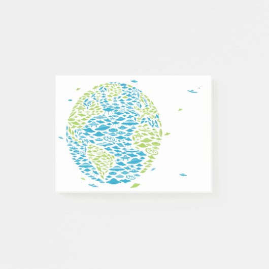 UFO-Invasion der Welt, Alien, Raumfahrt Post-it Klebezettel (Vorderseite)