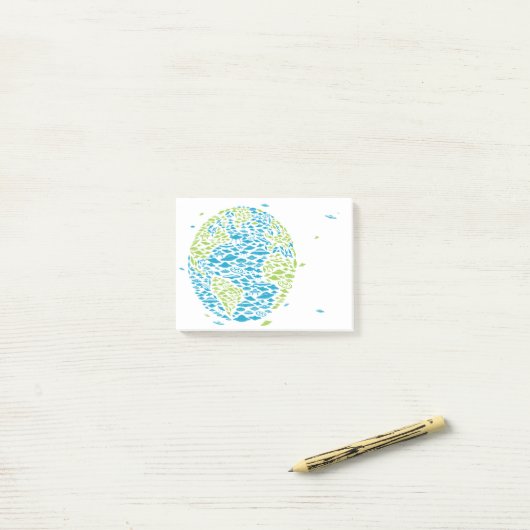 UFO-Invasion der Welt, Alien, Raumfahrt Post-it Klebezettel (Auf Schreibtisch)