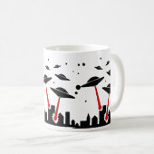 UFO-Invasion Kaffeetasse (VorderseiteRechts)