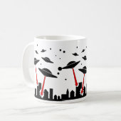 UFO-Invasion Kaffeetasse (Vorderseite Links)