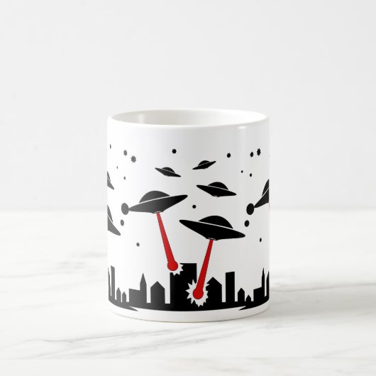 UFO-Invasion Kaffeetasse (Mittel)