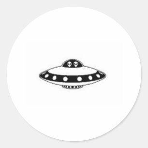 UFO INVASION! RUNDER AUFKLEBER