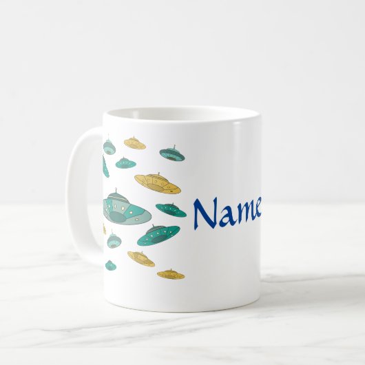 UFO KAFFEETASSE (Vorderseite Links)