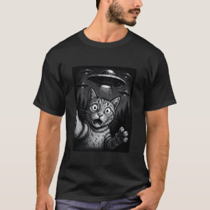 UFO-Katzen-Selfie Lustige Alien-Entführung VLog We T-Shirt