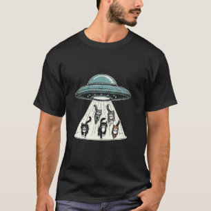 Ufo Katzen Süß Lustige Entführung Humor Teenager F T-Shirt