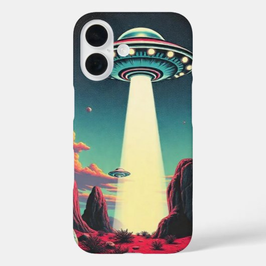 UFO-Kontakt im Retro-Stil Case-Mate iPhone Hülle (Rückseite)