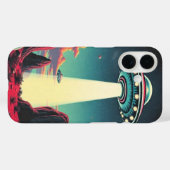 UFO-Kontakt im Retro-Stil Case-Mate iPhone Hülle (Rückseite (Horizontal))
