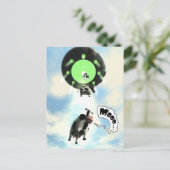 UFO Kuh Entführung Postkarte (Stehend Vorderseite)