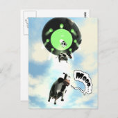 UFO Kuh Entführung Postkarte (Vorne/Hinten)