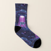 UFO Kuh Entführung weltraumsinnige Socken (Rechts - Außen)