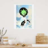 UFO-Kuh-Entführungsplakat Poster (Küche)