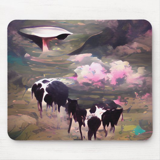UFO-Kuhentführung Mousepad (Vorne)
