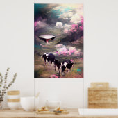 UFO-Kuhentführung Poster (Küche)