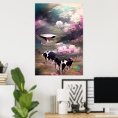 UFO-Kuhentführung Poster (Heimbüro)