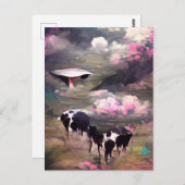 UFO-Kuhentführung Postkarte (Vorne/Hinten)