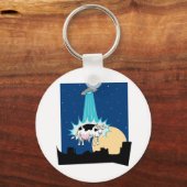 UFO-Kuhentführung Schlüsselanhänger (Vorderseite)