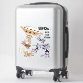 UFO-Kuhentführung Spaß Aufkleber (Koffer)