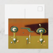 UFO-Landeplatz Postkarte (Vorne/Hinten)