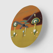 UFO-Landeplatz Runde Wanduhr (Winkel)