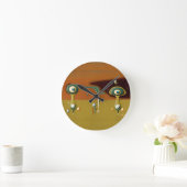 UFO-Landeplatz Runde Wanduhr (Zuhause)