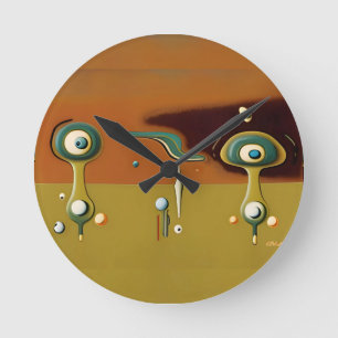 UFO-Landeplatz Runde Wanduhr