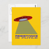 UFO-Landung Postkarte (Vorne/Hinten)