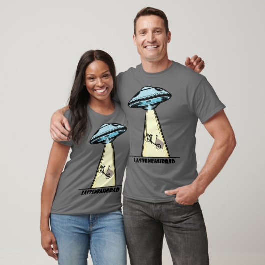 Ufo, Lastenfahrrad, Lastenrad, Cargobike, Aliens T-Shirt (Unisex)