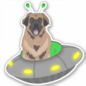 UFO Leonberger Aufkleber (Vorderseite)