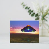 UFO Lights Postkarte (Stehend Vorderseite)