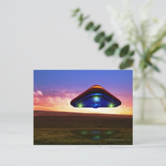 UFO Lights Postkarte (Stehend Vorderseite)