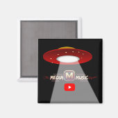 UFO-Magnet Magnet (Vorderseite/Rückseite)