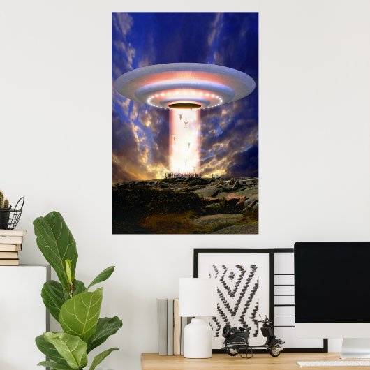 UFO-Massenentführung Poster (Heimbüro)