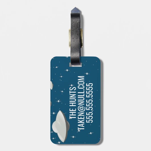 UFO mit Kuh Gepäckanhänger (Rückseite vertikal)