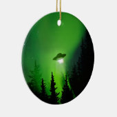 UFO mit Nordlichtern Keramikornament (Rechts)