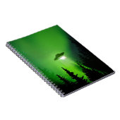 UFO mit Nordlichtern Notizblock (Rechte Seite)