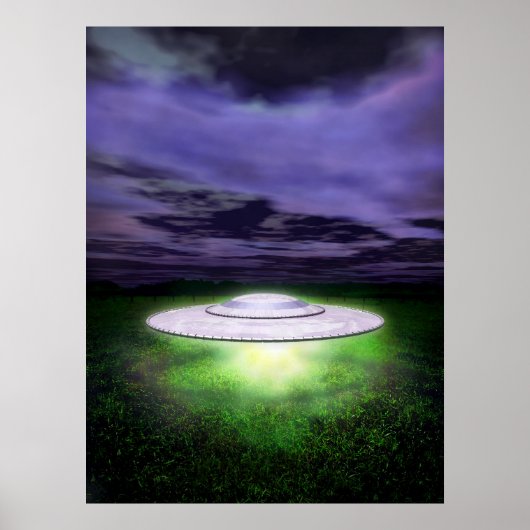 UFO-Nachtlandung Poster (Vorne)